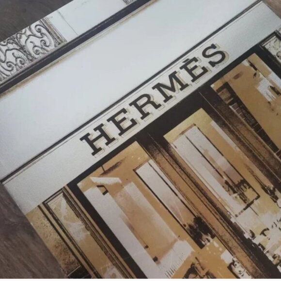 HERMES Paris Vintage Storefront Foil Wallfront - Picture 2 of 6